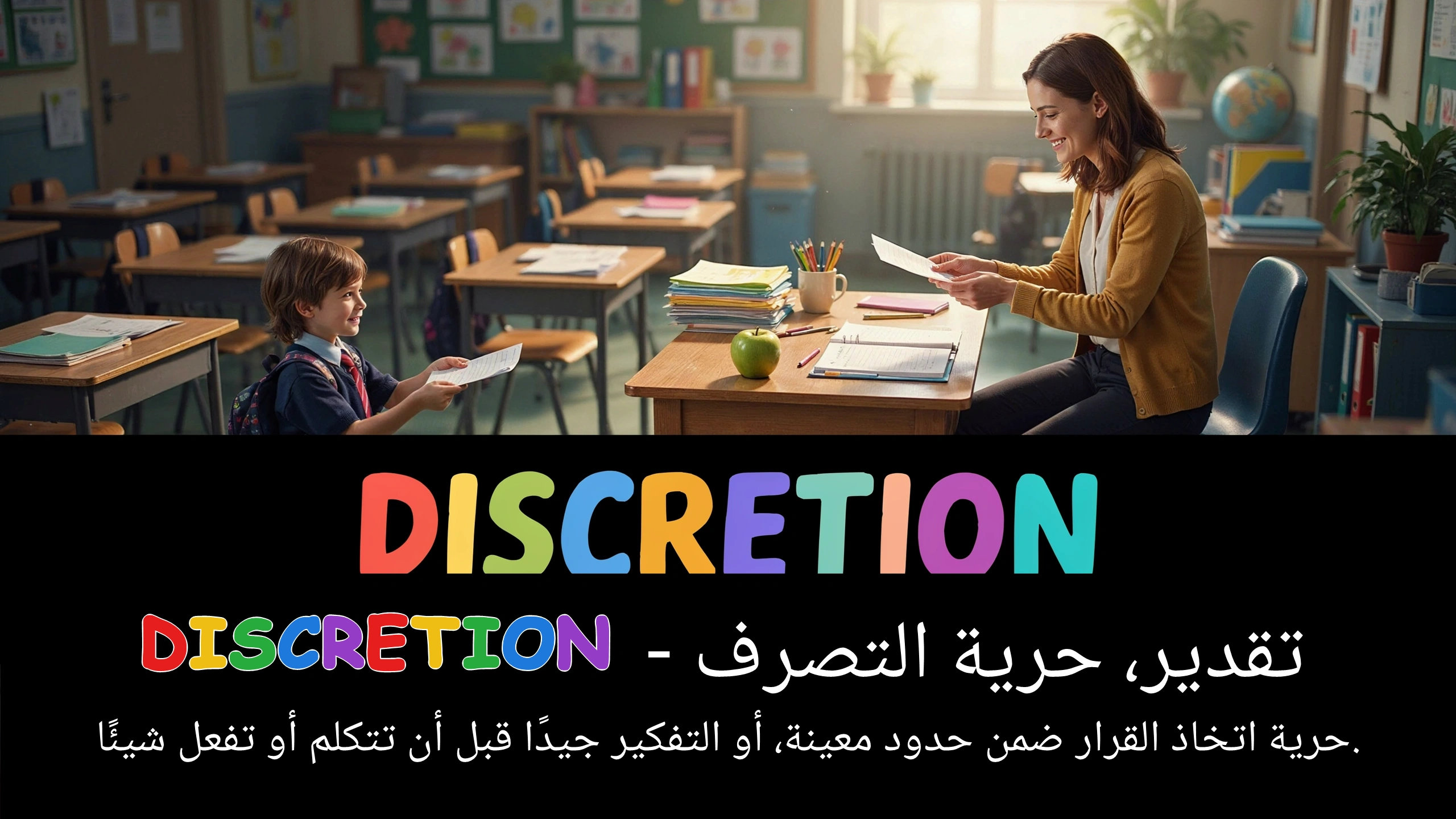 Arabic Illustration for discretion